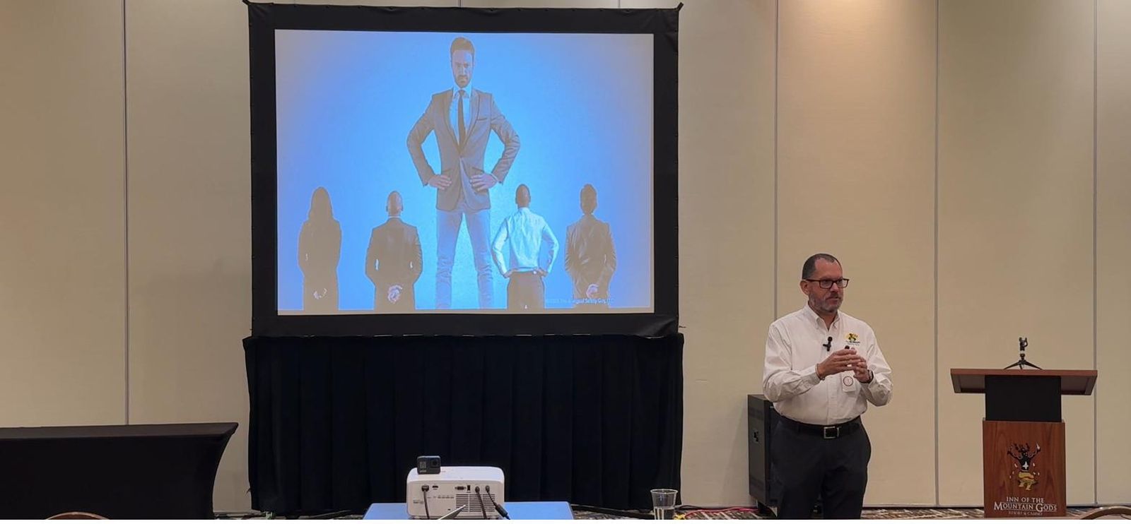 Jorge L. Torres delivering a safety keynote on stage